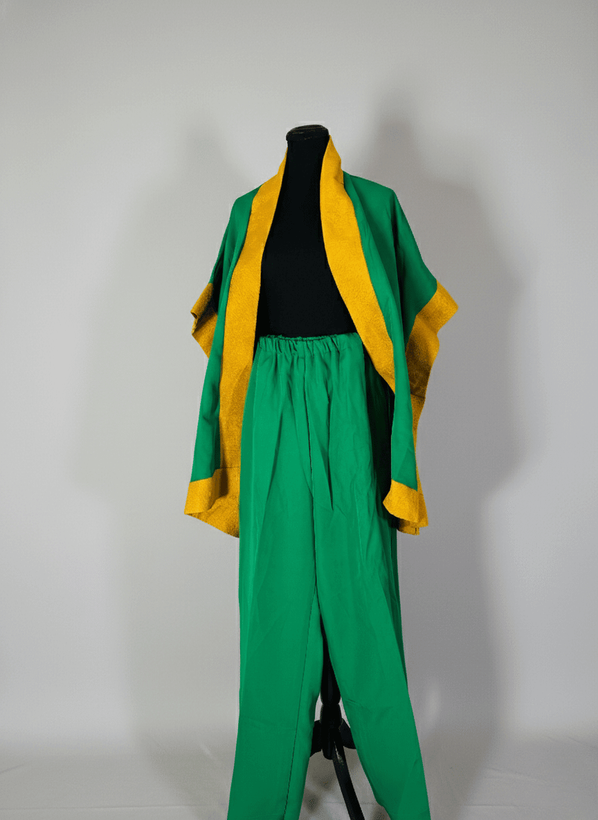 Green Luxe Kimono(2-Piece Set) image 3