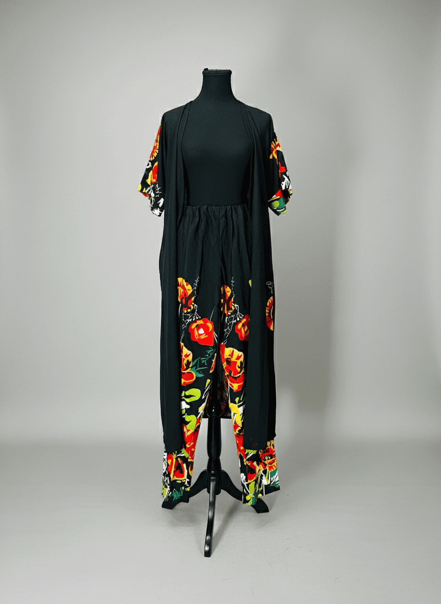 Midnight Bloom Kimono(2-Piece Set) image 3