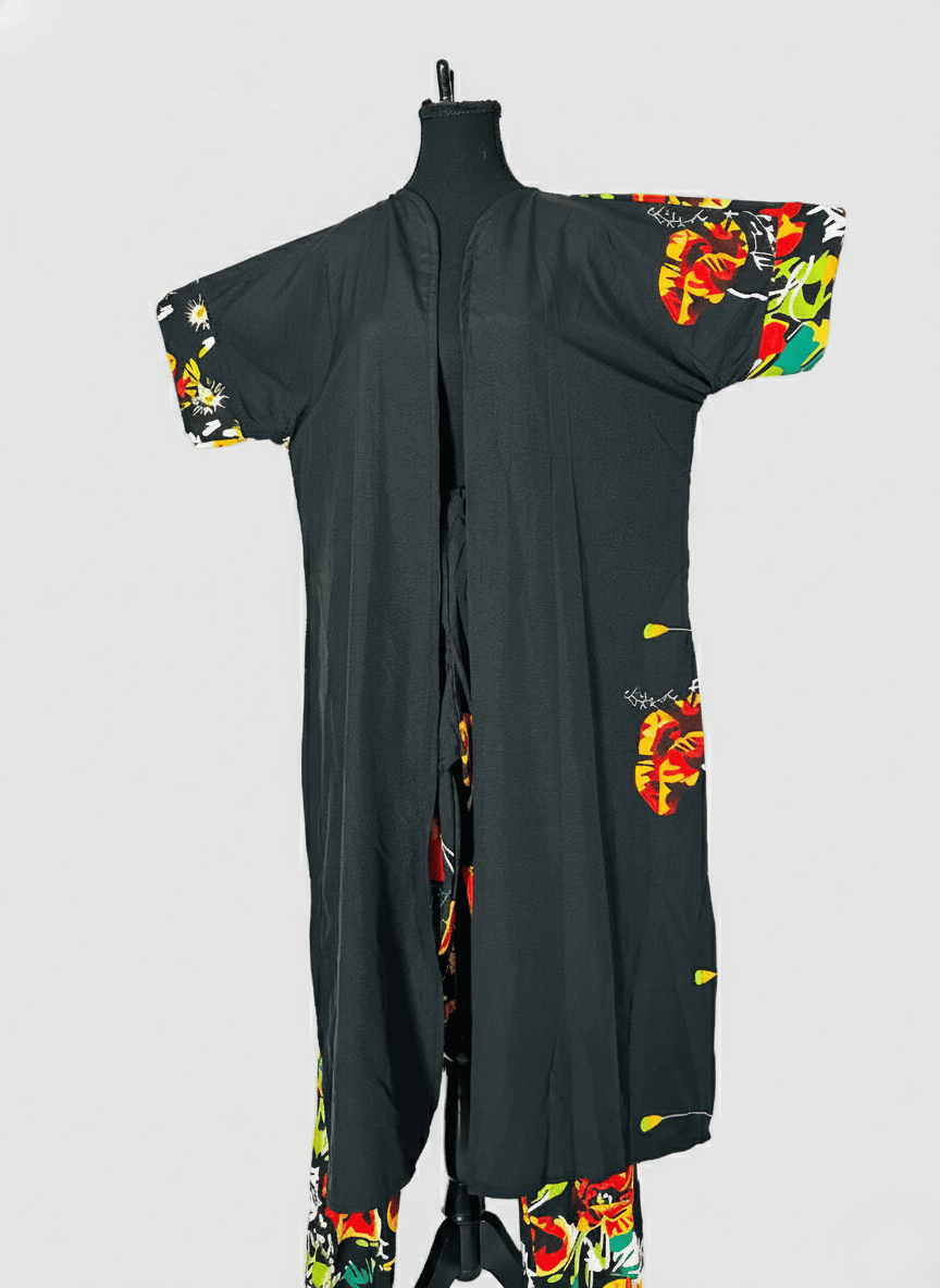 Midnight Bloom Kimono(2-Piece Set) image 2