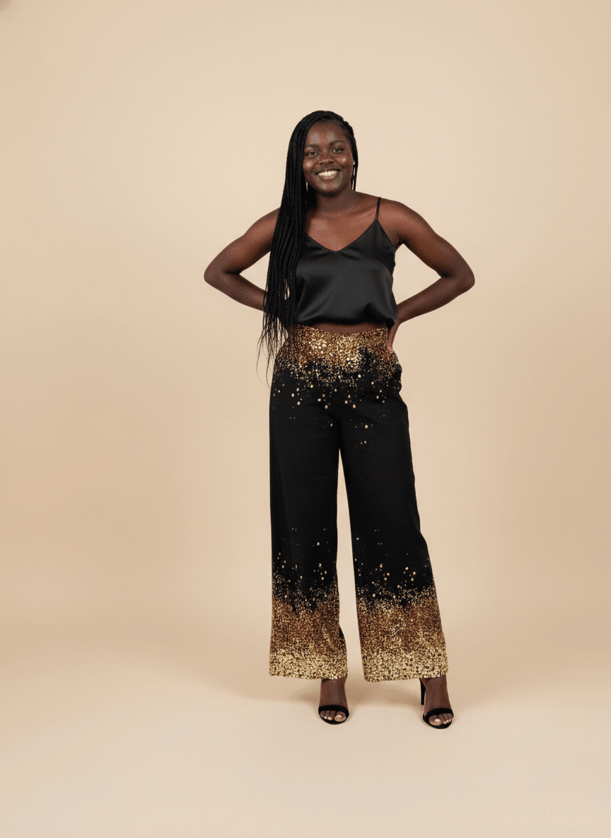 Crimson Luxe Wrapping Pant - One-Size, Gold image