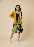 Mustard Tie-Dye Kimono w/Short(2-Piece Set) image 0