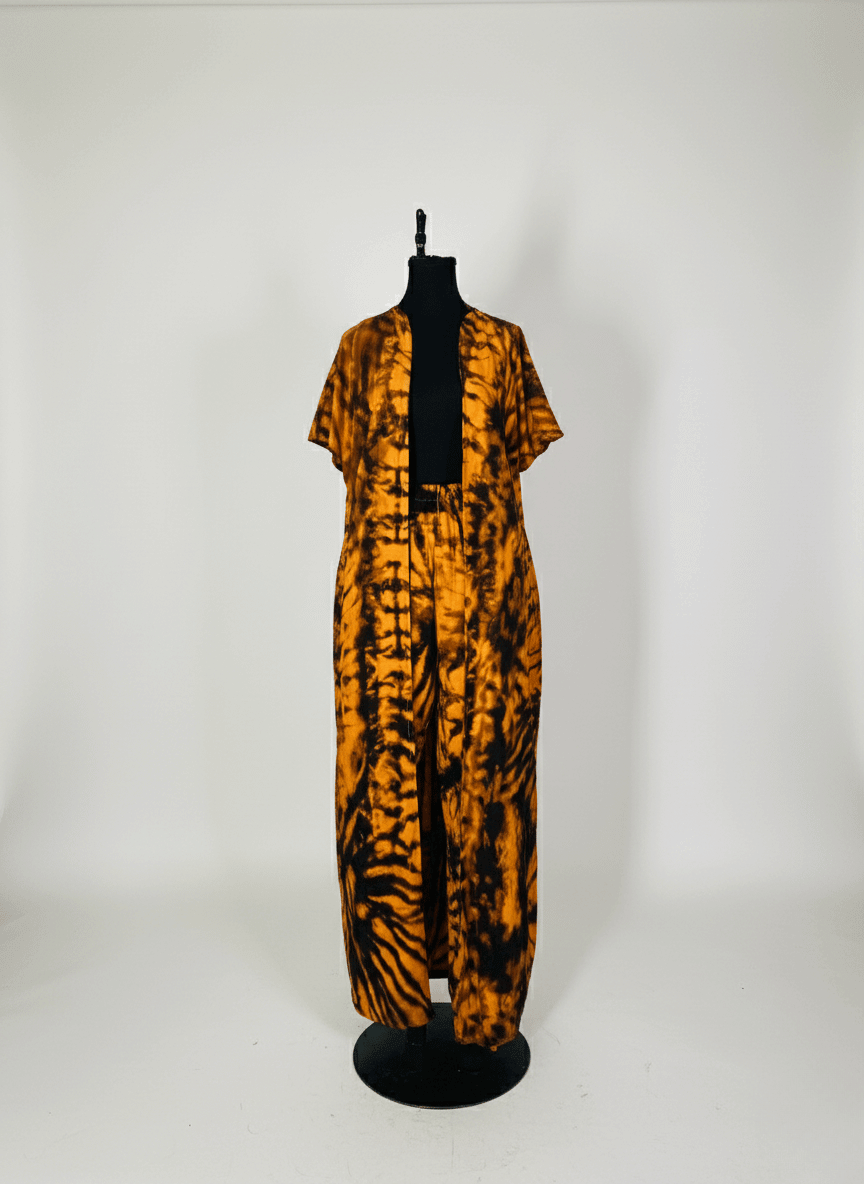 Amber Tie-Dye Kimono(2-Piece Set) - M image