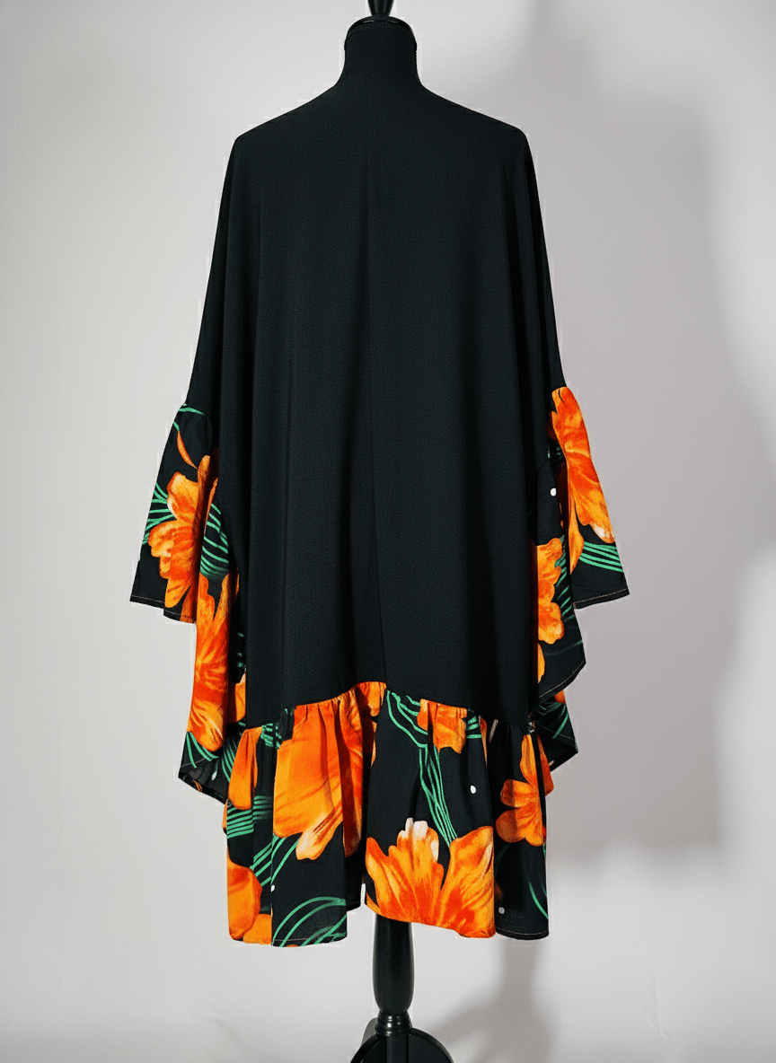Tropical Bloom Poncho Dress image 1