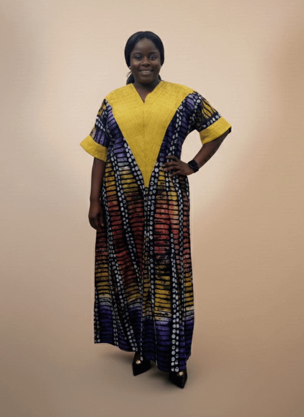 Sunburst Adire Bubu Dress image 0