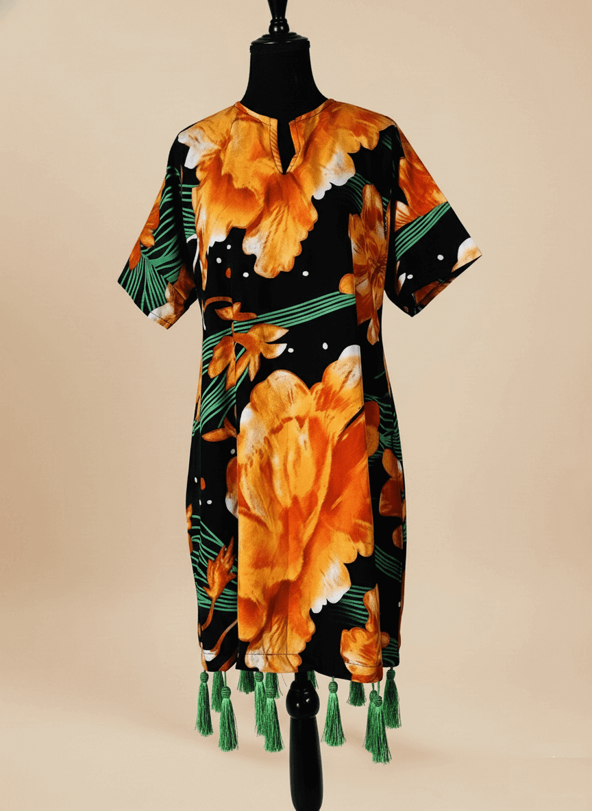 Tropical Bloom Tassel Dress image 2