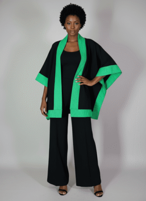 emerald aso oke kimono