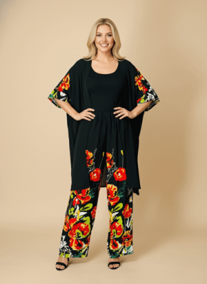 Midnight Bloom Kimono 1