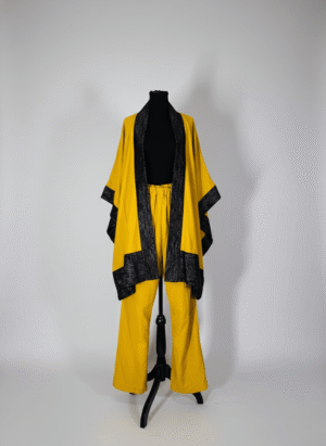 Mustard Aso-Oke Kimono 2