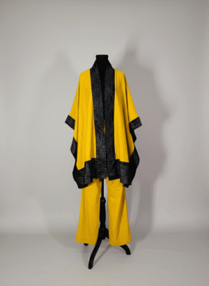 Mustard Aso-Oke Kimono 4