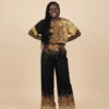 Crimson Luxe Crop Set(2-Piece Set)